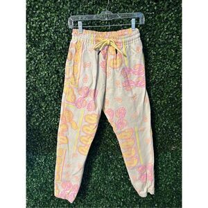 Bananas Monkey BONE PAISLEY Sweatpants Sz Small